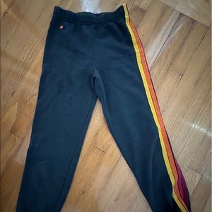 Aviator Nation KID'S 5 STRIPE SWEATPANTS - CHARCOAL Size 14